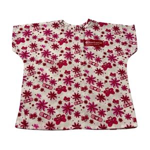 American Girl 18" Doll Hospital Gown Get Well Pink Flowers Butterflies Preowned